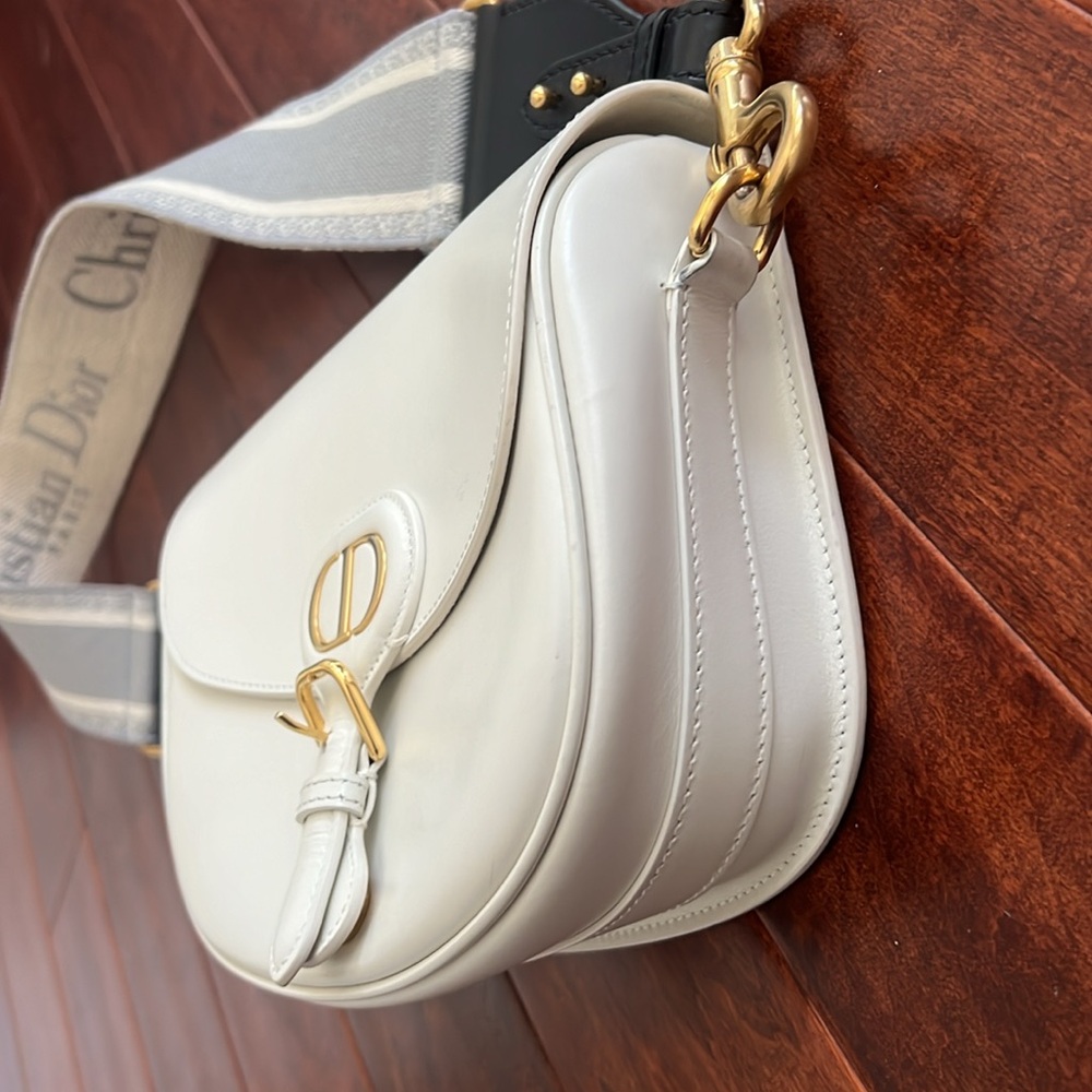 Dior White Leather Crossbody Bag with Gold Hardware - Picture 11 of 16